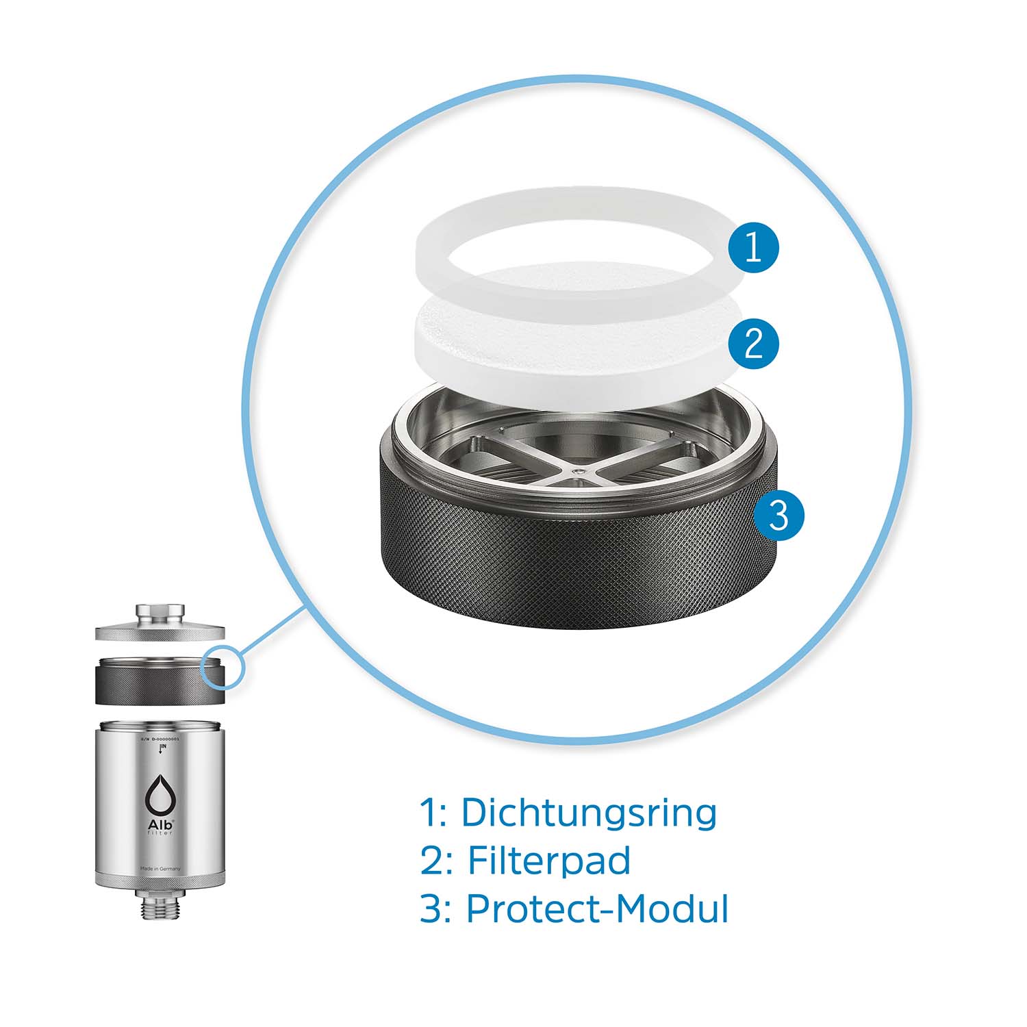 Alb Filter Protect mit Wechselpad - Edelstahl - Image 3